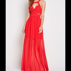 NWT BCBG evening dress with lace details