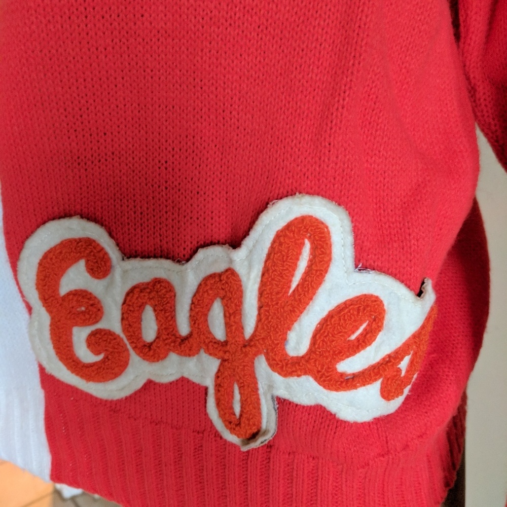 Adorable Vintage Eagles Patch Hs Pullover Sweater - image 7