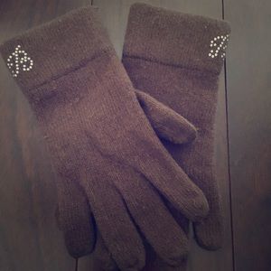 Blumarine chocolate gloves