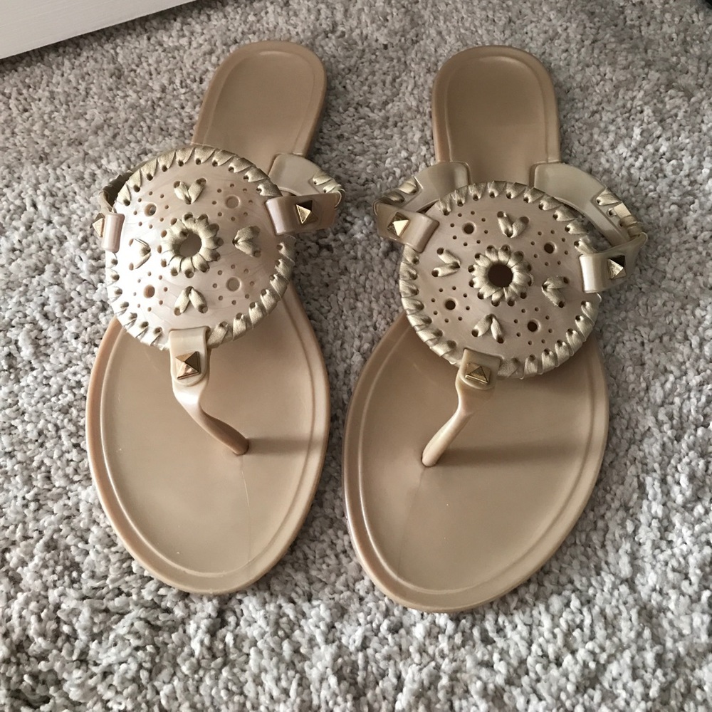 Gold Jelly Sandals
