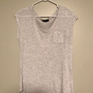 Heathered gray pocket shirt