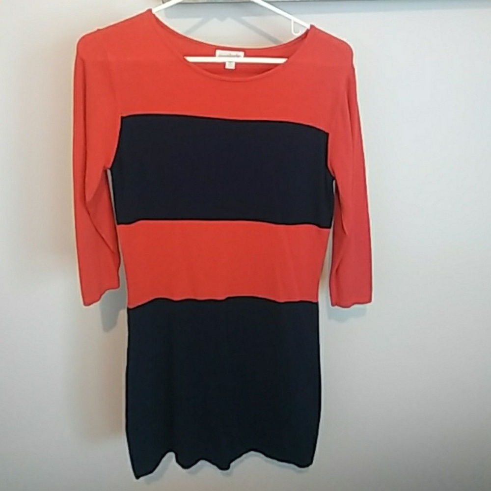 EUC - Sweater Dress Navy/Orange