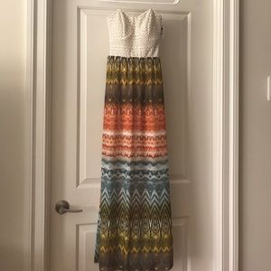 Charlotte Russe strapless maxi dress