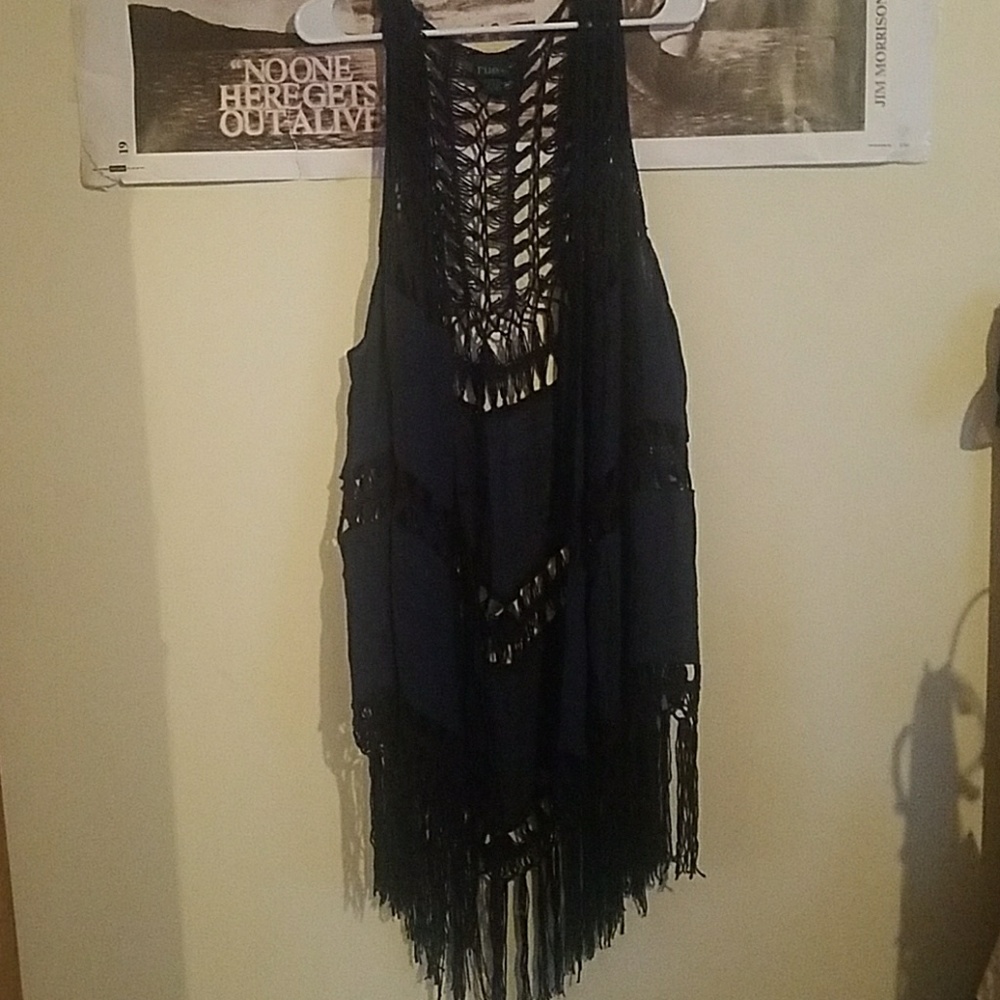 Rue 21. Two fringe vests available! Blue and Green