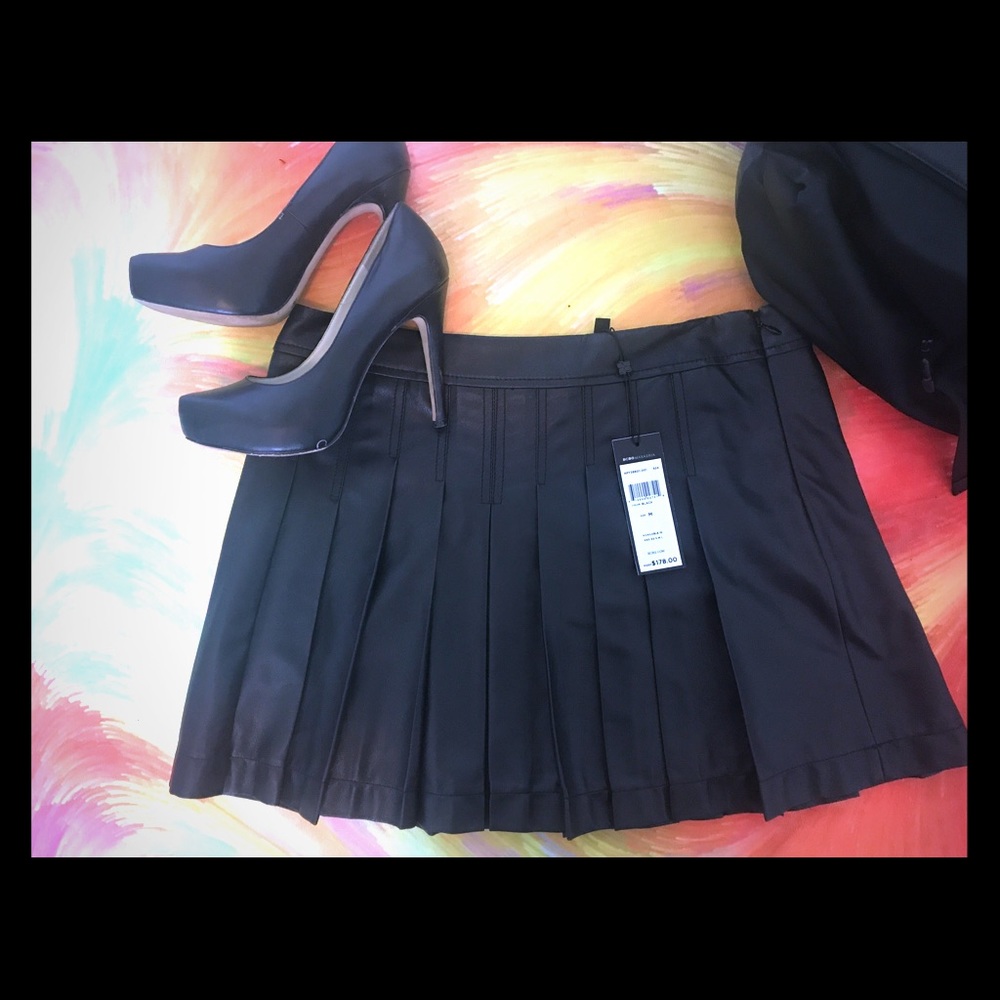 BCBG Leather Skirt
