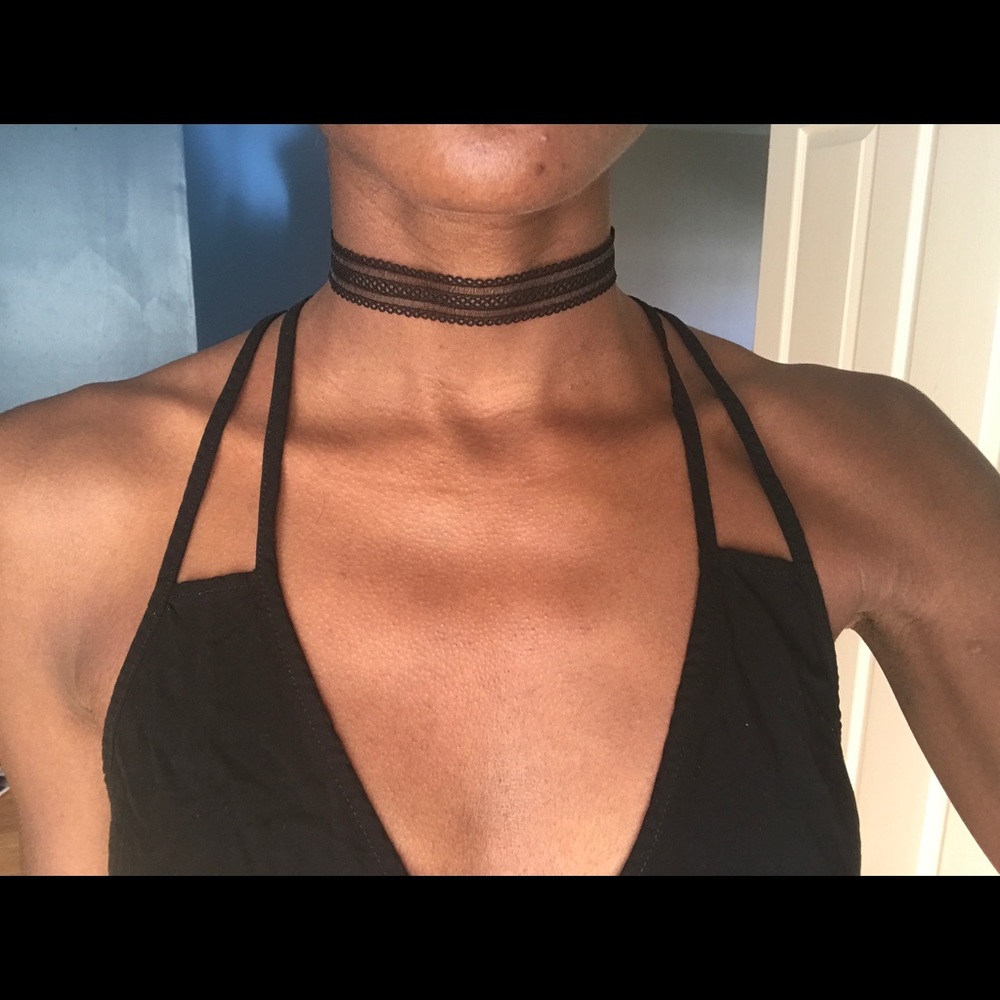 black lace choker
