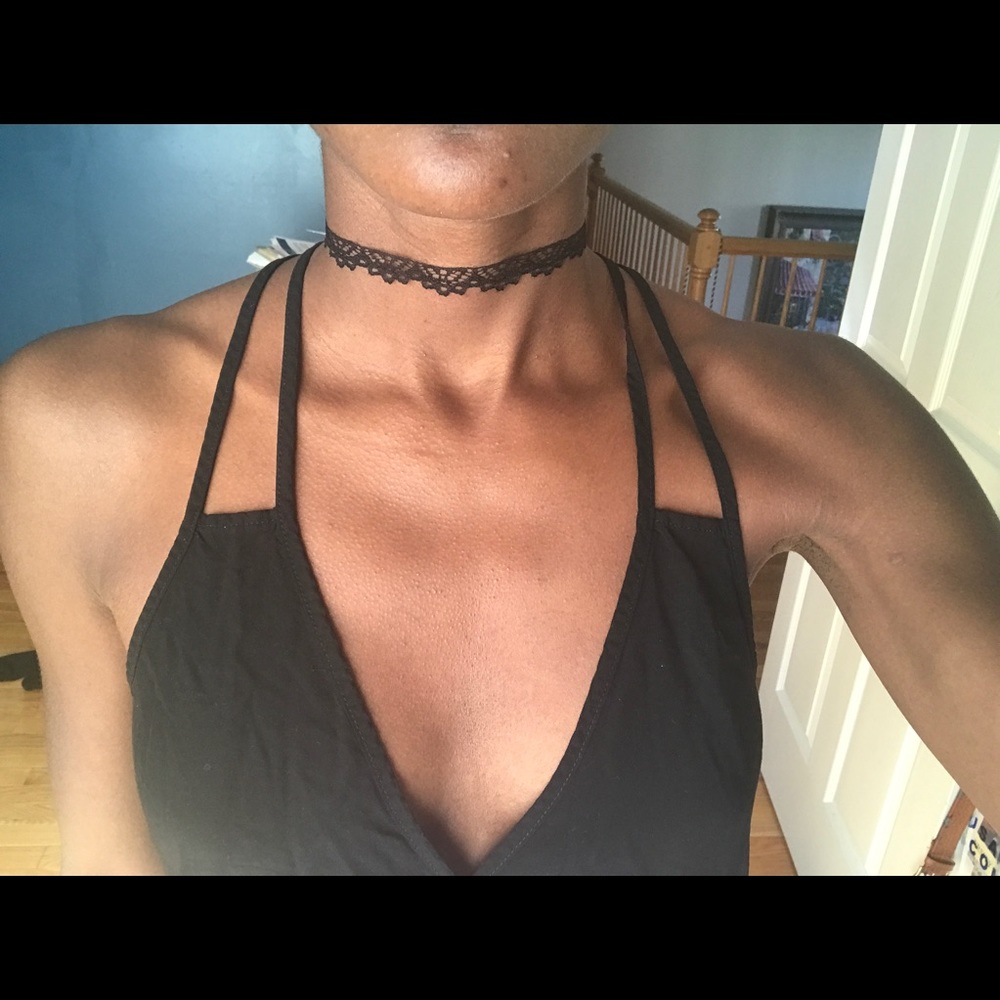 black lace choker