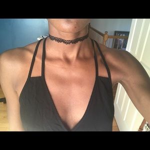 black lace choker