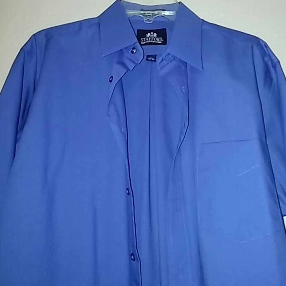 Stafford Long Sleeve Blue Dress Shirt 16 1/2 NWOT