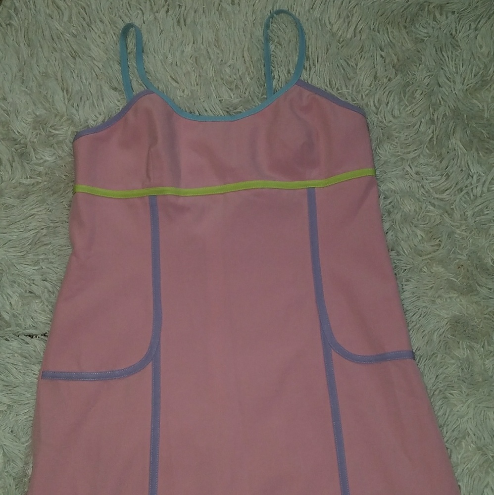 PASTEL DRESS SHIFT MULTI COLOR DRESS - Picture 2 of 4