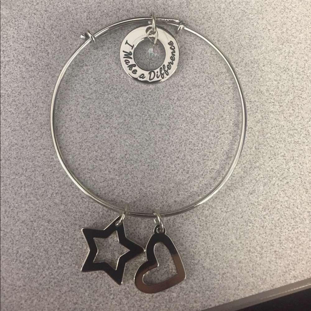 “I make a difference” Bracelet with charms