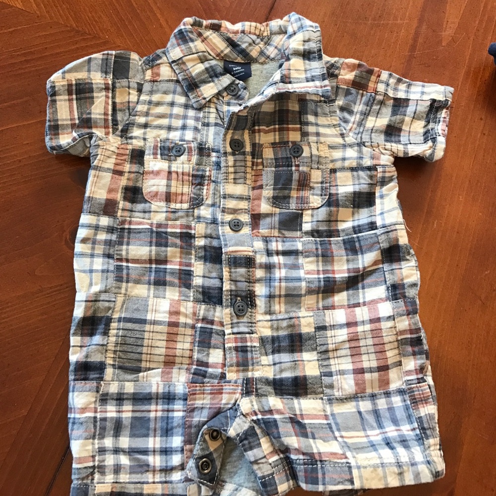 Super soft plaid One piece lined outfit shortie