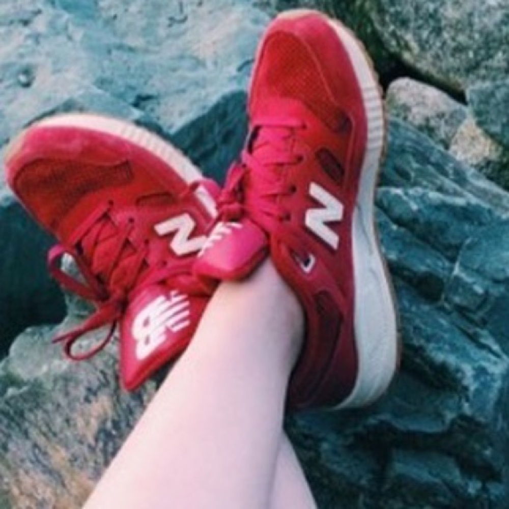 Red suede New Balance 530 Encap sneaker