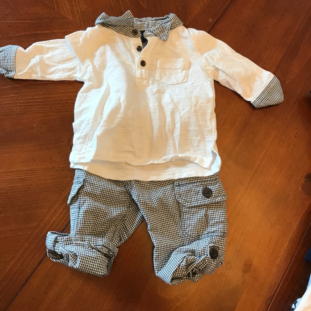 Gap matching set  with black and white plaid