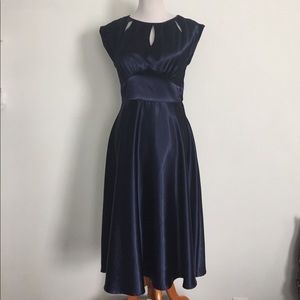 Stop staring evening navy dress