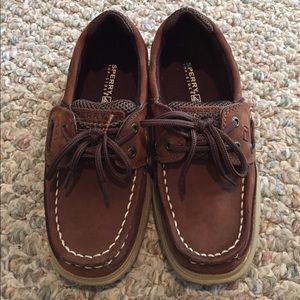 Toddler boy brown Sperry Top-Siders