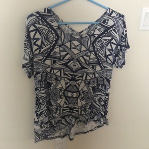 Fun patterned Anthropologie knit top