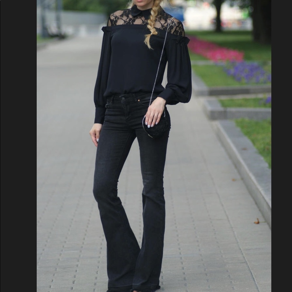 Free People Boho Dark Grey Jeans