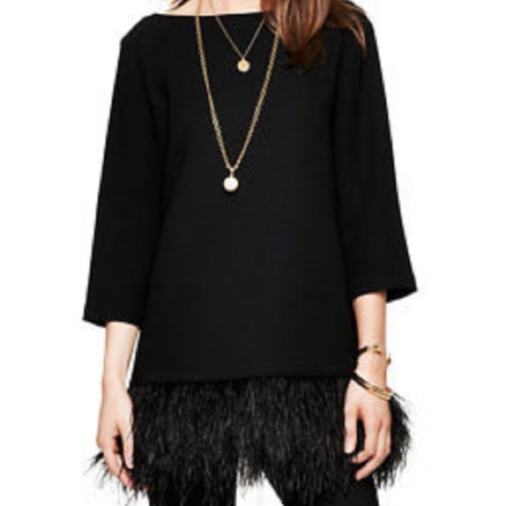NWT Kate Spade Do Wonders Feather Top