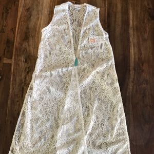Lularoe white lace Joy