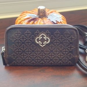 BRIGHTON TOLEDO Choc Travel Wallet / Crossbody NWT