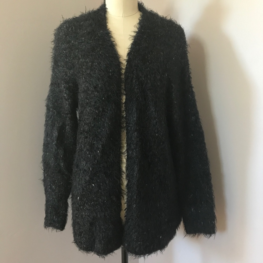Feel the piece by Terre Jacobs gray fuzzy sweater