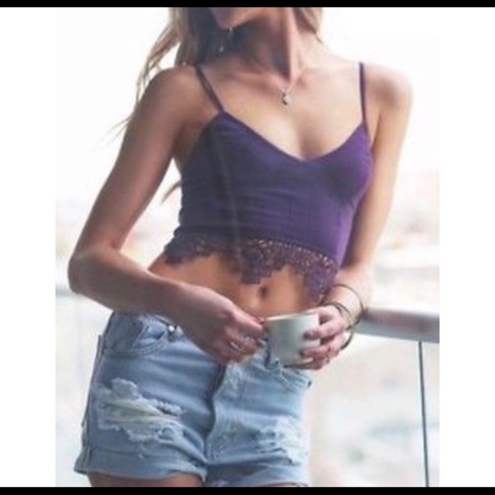 WE THE FREE - Geo-Lace Crop Top