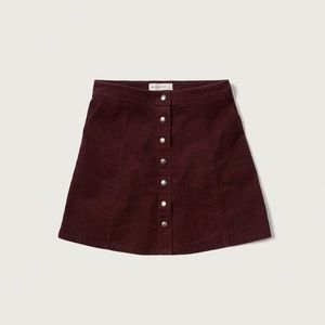 Abercrombie & Fitch Corduroy A-line Skirt