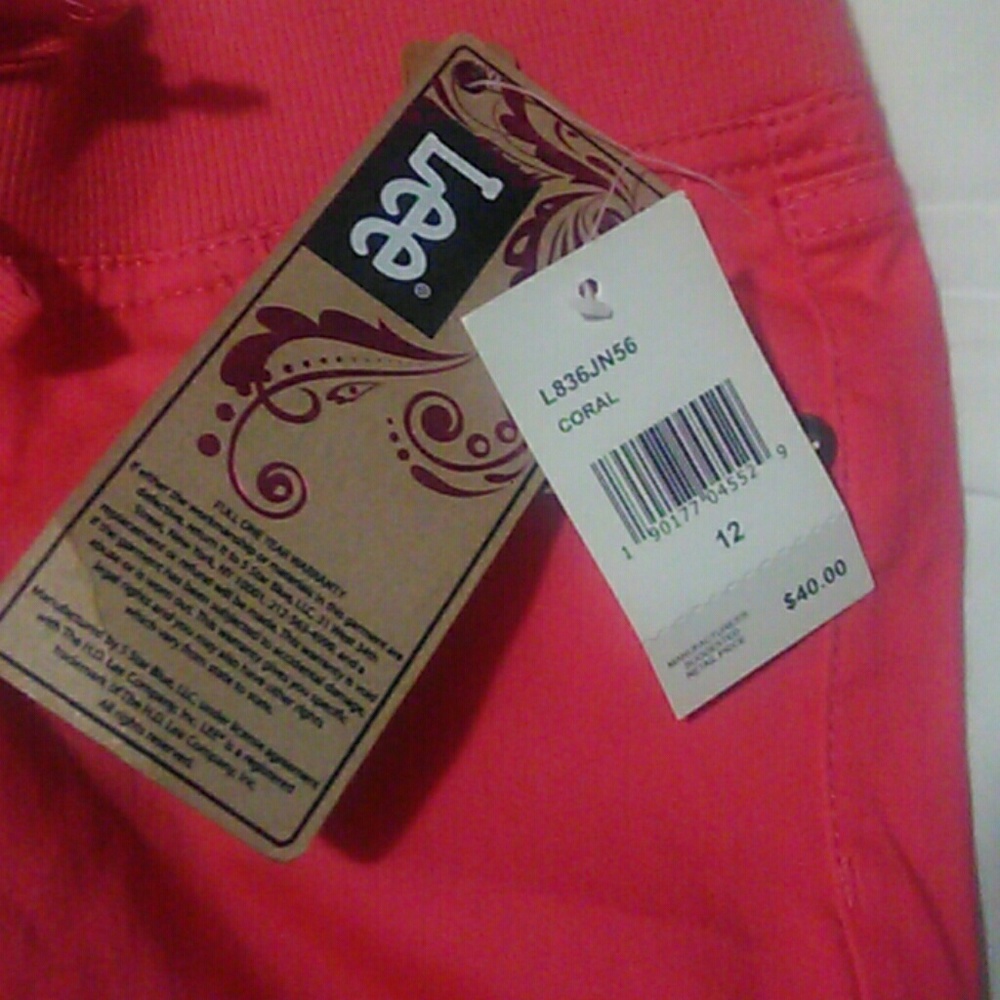 Girls pink Lee pants - Picture 3 of 4