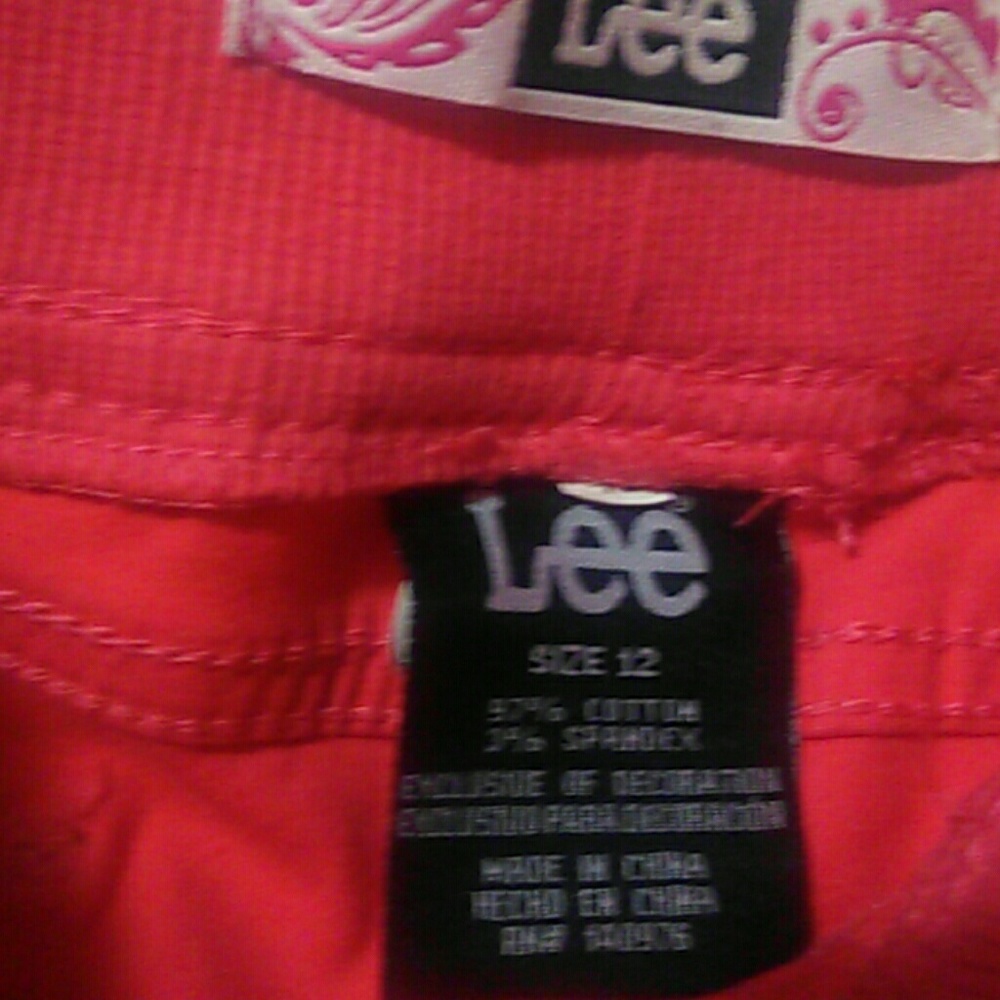 Girls pink Lee pants - Picture 4 of 4