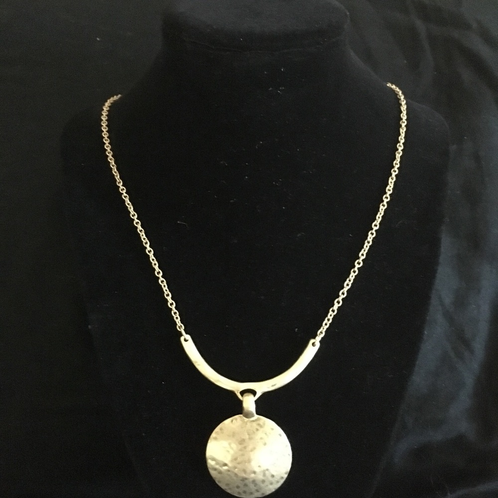 Lia Sophia Gold Sun Medallion Statement Necklace