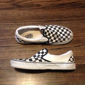 Vans checkered slip-ons sizes 10 women, 8 men