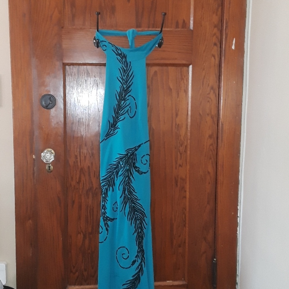 Barely worn halter top formal dress