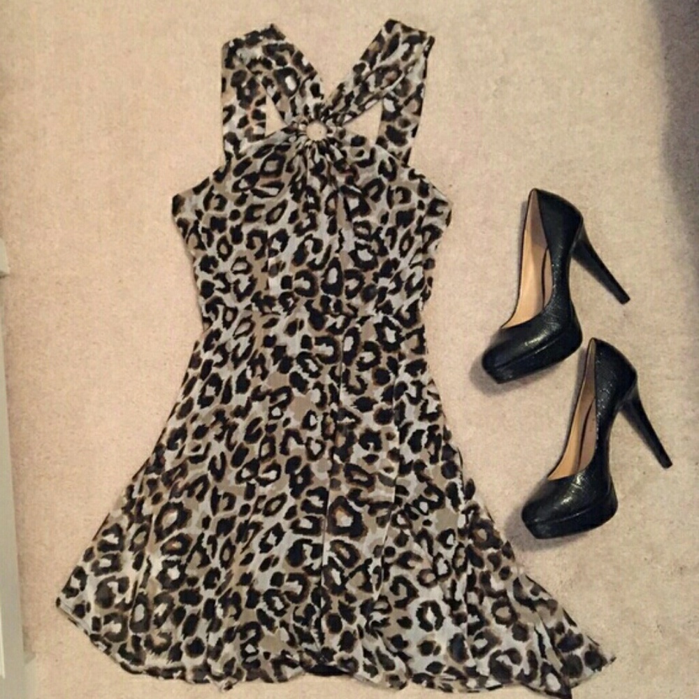 Bisou Bisou Animal Print Dress