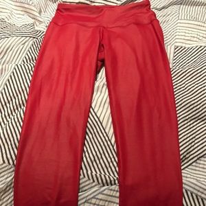 Red leggings