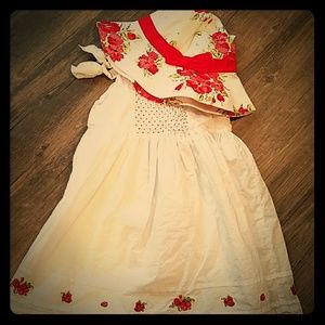 Janie and Jack Smocked Rose Dress and Hat