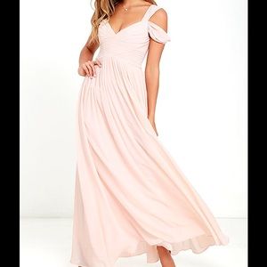 Lulus Blush Pink Maxi Dress Bridesmaid