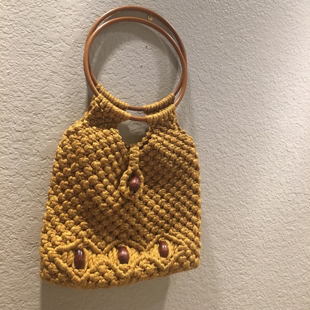 Super fun vintage macrame purse from early 70's!