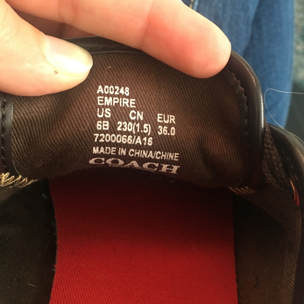 Size 6 Brown Coach shoes