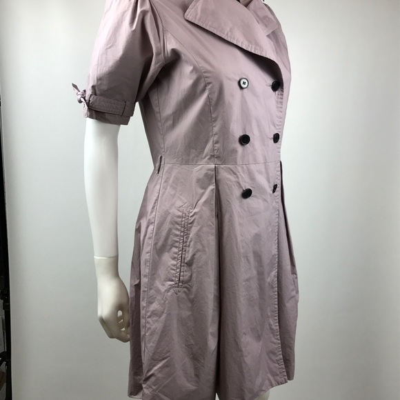 Topshop Coat Jacket Purple Short Sleeve Pleated - Picture 4 of 8