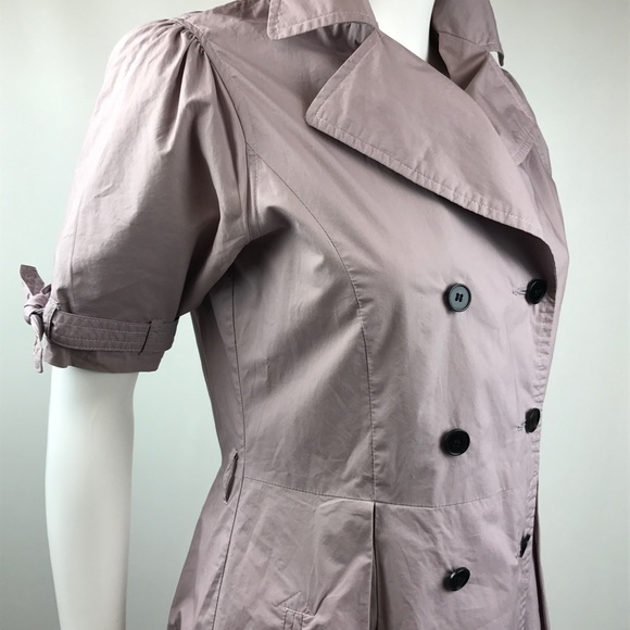 Topshop Coat Jacket Purple Short Sleeve Pleated - Picture 5 of 8