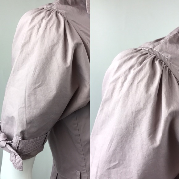 Topshop Coat Jacket Purple Short Sleeve Pleated - Picture 7 of 8