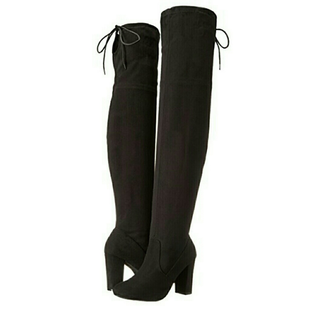 BNWT Chinese Laundry Suede Over the Knee Boots Black Boots Sexy Fall Holiday