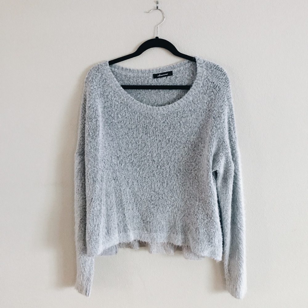 Fuzzy grey sweater