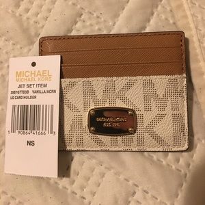 Authentic mk card holder