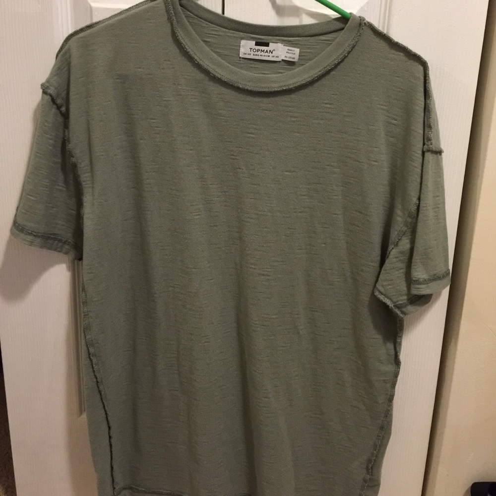 Topman basic green t shirt