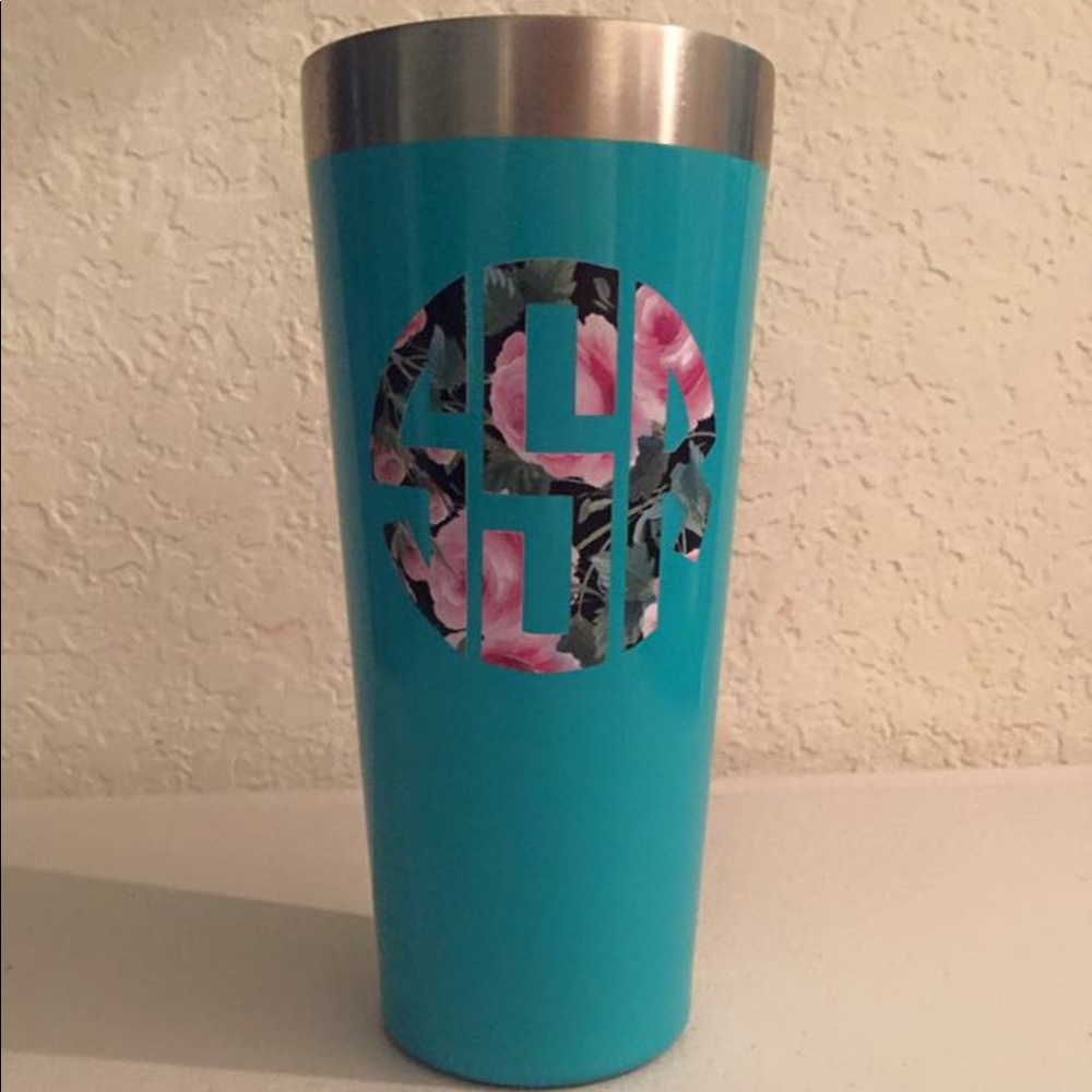 Personalized monogrammed travel mug