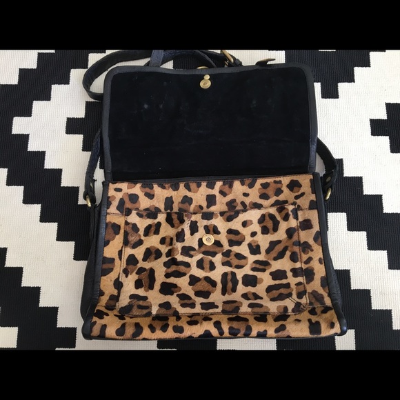 ASOS Leather Leopard Satchel - Picture 3 of 7