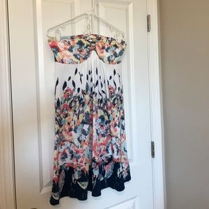 AE Halter Tie Watercolor Floral Dress