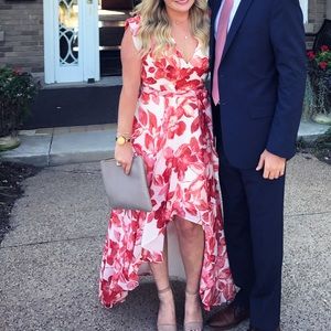 Eliza J high low floral maxi